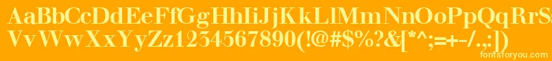 More about WalbaumsskBold Font WalbaumsskBold Font – Yellow Fonts on Orange Background