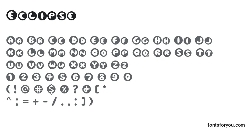 Eclipse Font – alphabet, numbers, special characters