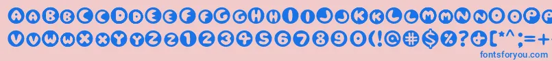 Eclipse Font – Blue Fonts on Pink Background