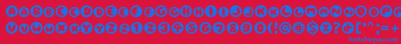 Eclipse Font – Blue Fonts on Red Background