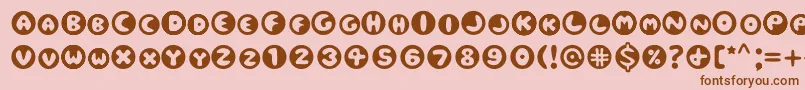 Eclipse Font – Brown Fonts on Pink Background