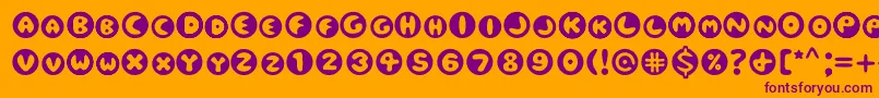 Eclipse Font – Purple Fonts on Orange Background