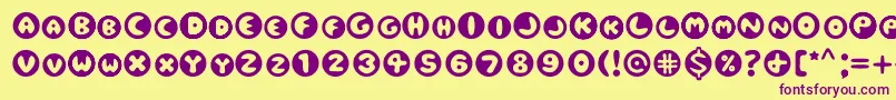 Eclipse Font – Purple Fonts on Yellow Background