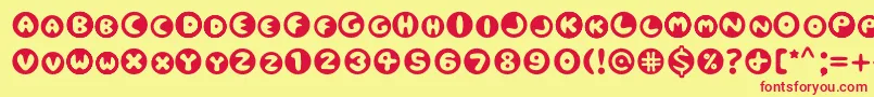 Eclipse Font – Red Fonts on Yellow Background