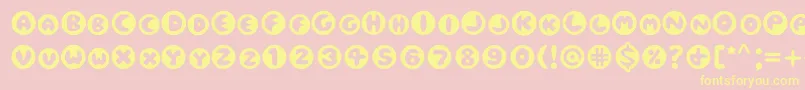 Eclipse Font – Yellow Fonts on Pink Background