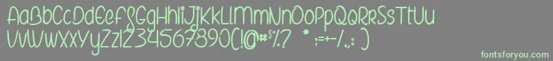 TheElvesAndTheSecretGarden Font – Green Fonts on Gray Background