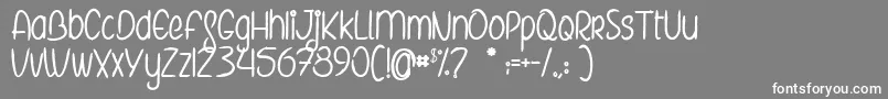 TheElvesAndTheSecretGarden Font – White Fonts on Gray Background