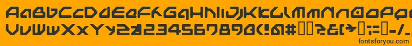 Nextgames Font – Black Fonts on Orange Background