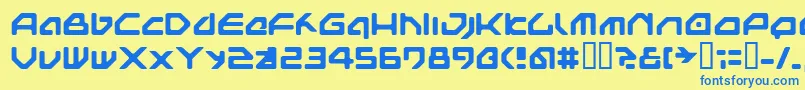 Nextgames Font – Blue Fonts on Yellow Background