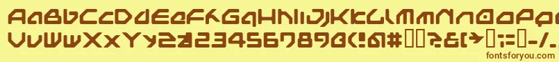 Nextgames Font – Brown Fonts on Yellow Background