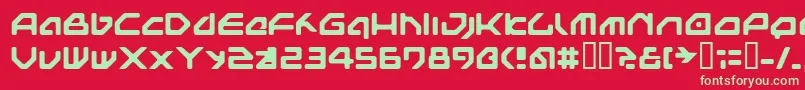 Nextgames Font – Green Fonts on Red Background