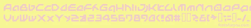 Nextgames Font – Pink Fonts on Yellow Background