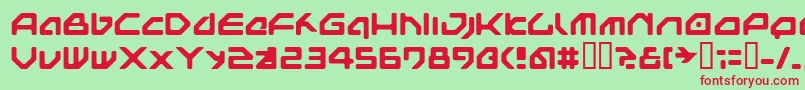 フォントNextgames – 赤い文字の緑の背景