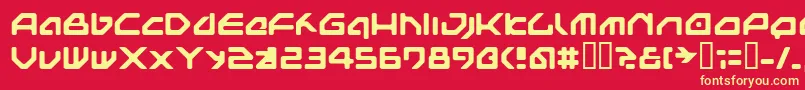 Nextgames Font – Yellow Fonts on Red Background