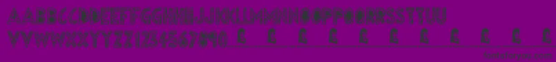 フォントEgyptianNights – 紫の背景に黒い文字