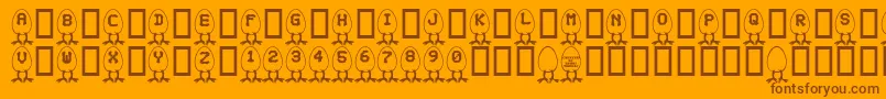 Police Rmegg ffy – polices brunes sur fond orange