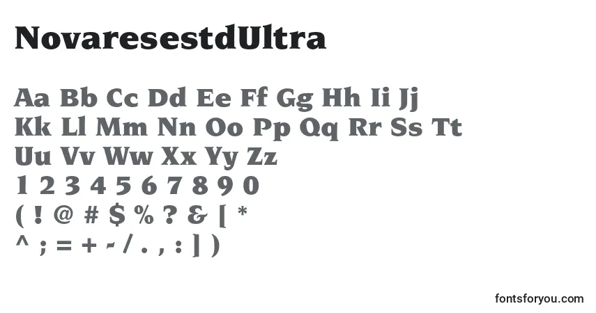 Schriftart NovaresestdUltra – Alphabet, Zahlen, spezielle Symbole
