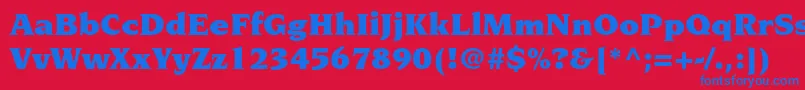 NovaresestdUltra Font – Blue Fonts on Red Background
