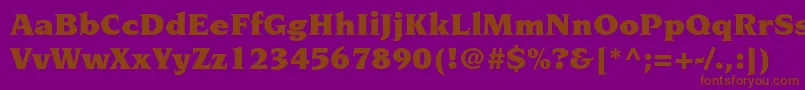 NovaresestdUltra Font – Brown Fonts on Purple Background