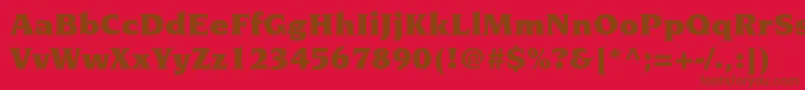 NovaresestdUltra Font – Brown Fonts on Red Background