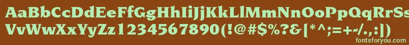 Шрифт NovaresestdUltra – зелёные шрифты на коричневом фоне