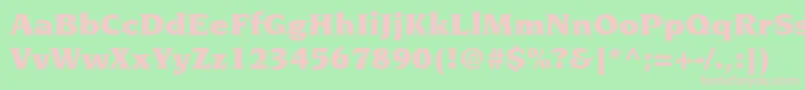 NovaresestdUltra Font – Pink Fonts on Green Background