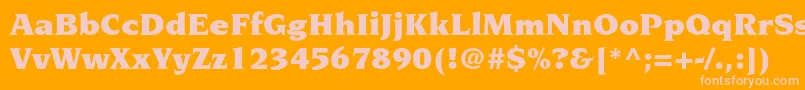 NovaresestdUltra Font – Pink Fonts on Orange Background