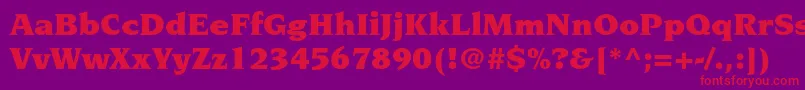 NovaresestdUltra Font – Red Fonts on Purple Background