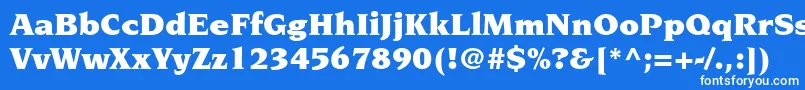 Шрифт NovaresestdUltra – белые шрифты на синем фоне