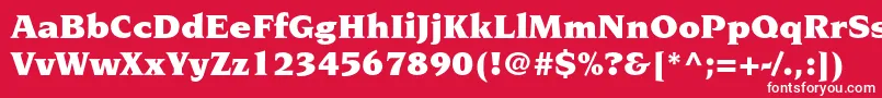 Czcionka NovaresestdUltra – białe czcionki na czerwonym tle