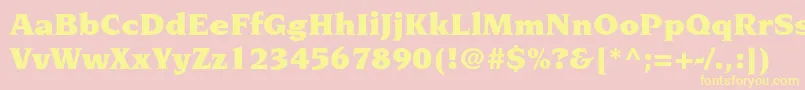 NovaresestdUltra Font – Yellow Fonts on Pink Background