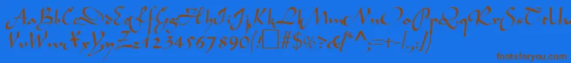 LegendRegular Font – Brown Fonts on Blue Background