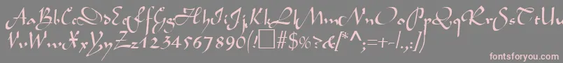 LegendRegular-Schriftart – Rosa Schriften auf grauem Hintergrund