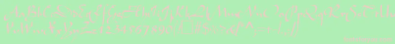 LegendRegular Font – Pink Fonts on Green Background