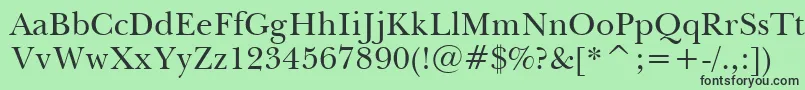 BaskervilleWin95bt Font – Black Fonts on Green Background