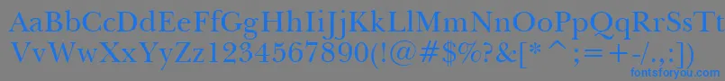 BaskervilleWin95bt Font – Blue Fonts on Gray Background