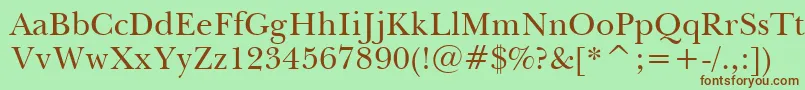 BaskervilleWin95bt Font – Brown Fonts on Green Background