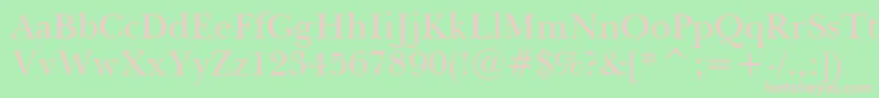 BaskervilleWin95bt Font – Pink Fonts on Green Background