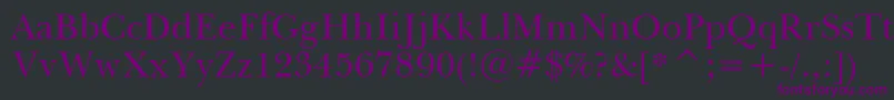 BaskervilleWin95bt Font – Purple Fonts on Black Background