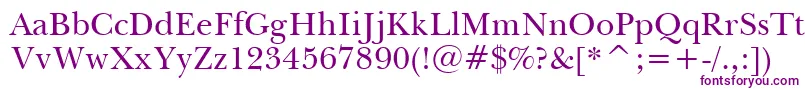 BaskervilleWin95bt Font – Purple Fonts on White Background