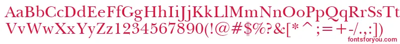 BaskervilleWin95bt Font – Red Fonts on White Background