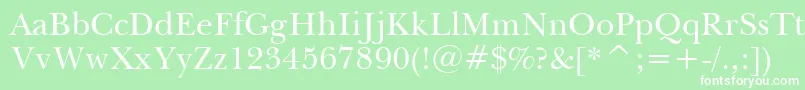 BaskervilleWin95bt Font – White Fonts on Green Background