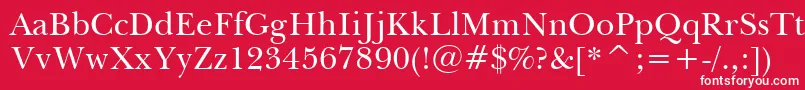 BaskervilleWin95bt Font – White Fonts on Red Background