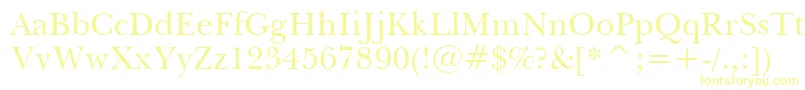 BaskervilleWin95bt Font – Yellow Fonts on White Background