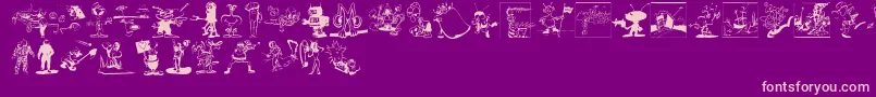 Spacestationhokuspokus Font – Pink Fonts on Purple Background