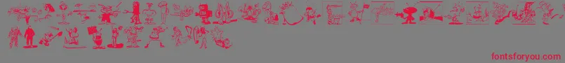 fuente Spacestationhokuspokus – Fuentes Rojas Sobre Fondo Gris