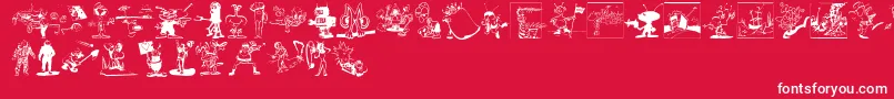 Spacestationhokuspokus Font – White Fonts on Red Background