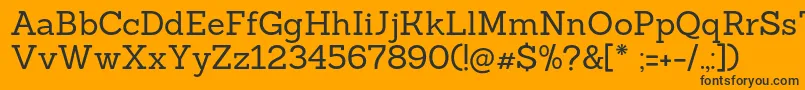 Sanchezregular Font – Black Fonts on Orange Background