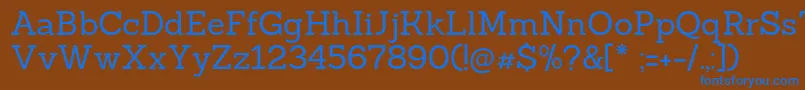 Sanchezregular-fontti – siniset fontit ruskealla taustalla