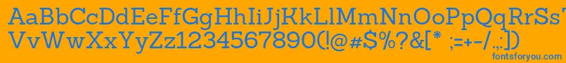 Sanchezregular Font – Blue Fonts on Orange Background